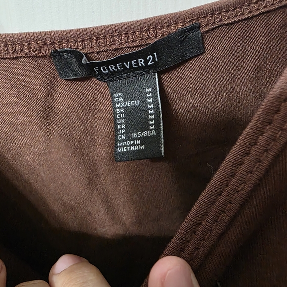 Forever 21 Chocolate Brown Ribbed Tank - Picture 3 of 3